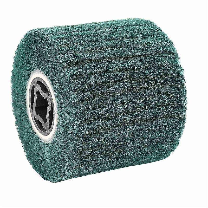 3pcs 120x100x19mm P180 Non-woven Nylon Flap Brush Satin Drum Wheel