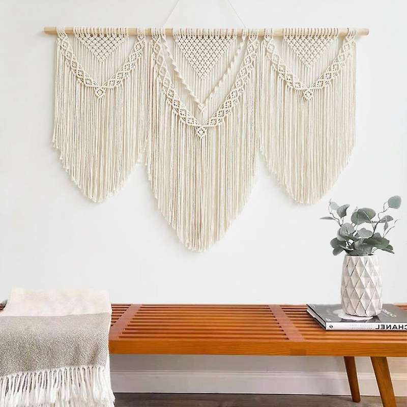Hand-woven Pendant Macrame Tapestry Wall Hanging Geometry Bohemian