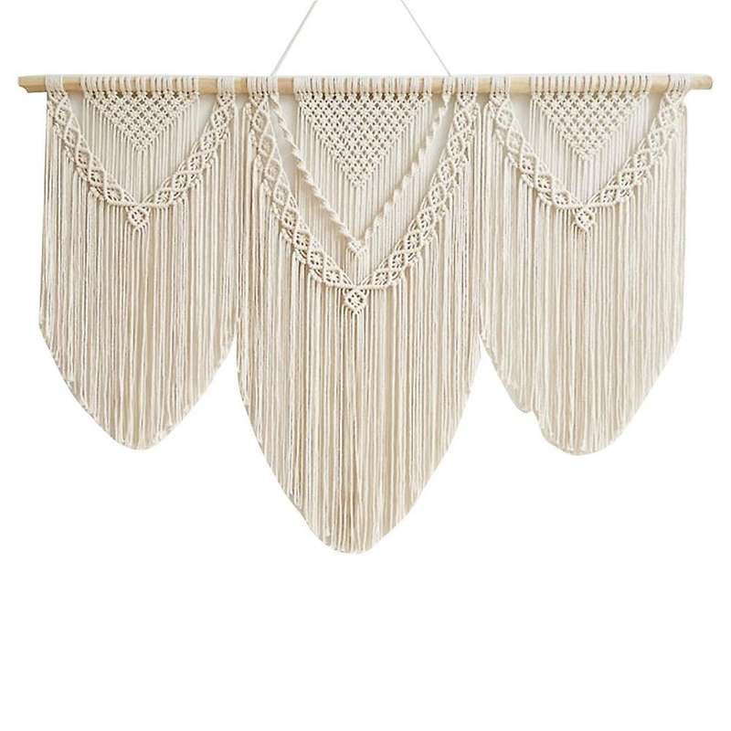 Hand-woven Pendant Macrame Tapestry Wall Hanging Geometry Bohemian