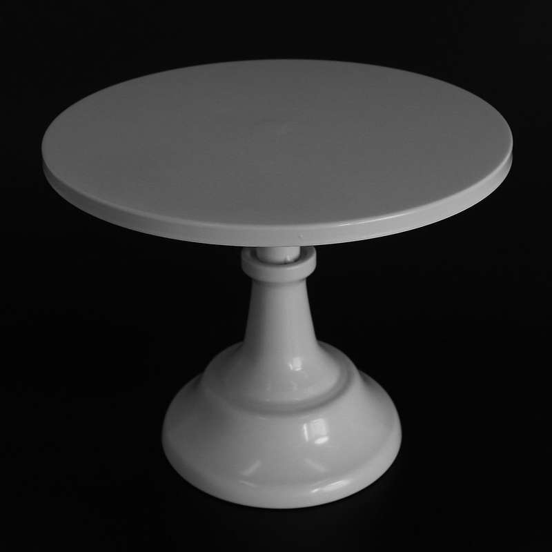 Metal Iron Cake Stand Round Pedestal Dessert Display Rack White