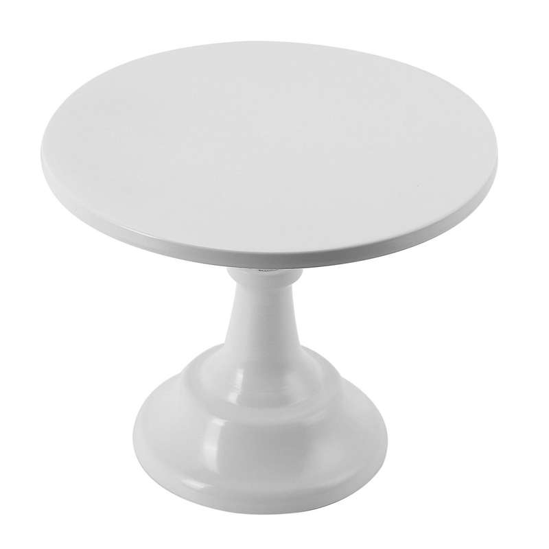Metal Iron Cake Stand Round Pedestal Dessert Display Rack White