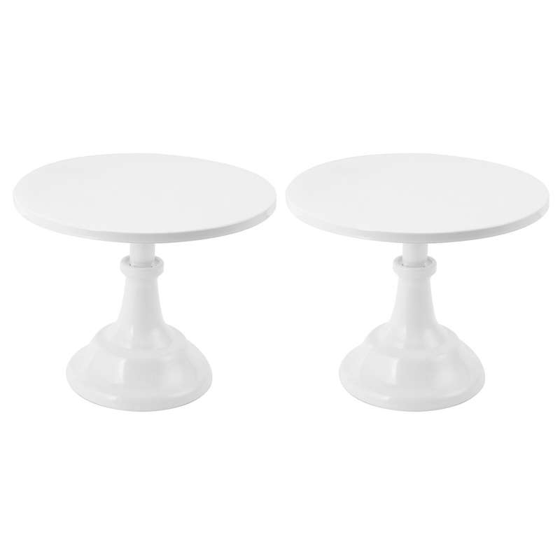 Metal Iron Cake Stand Round Pedestal Dessert Display Rack White