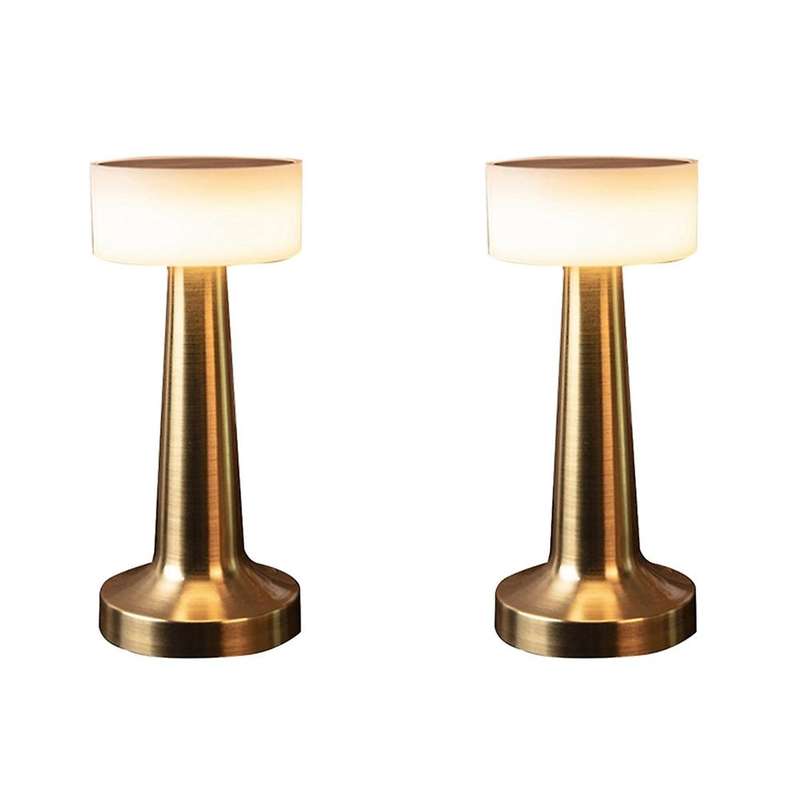 Press Sensor Table Lamps,desk Lamp,rechargeable Led Stand,golden