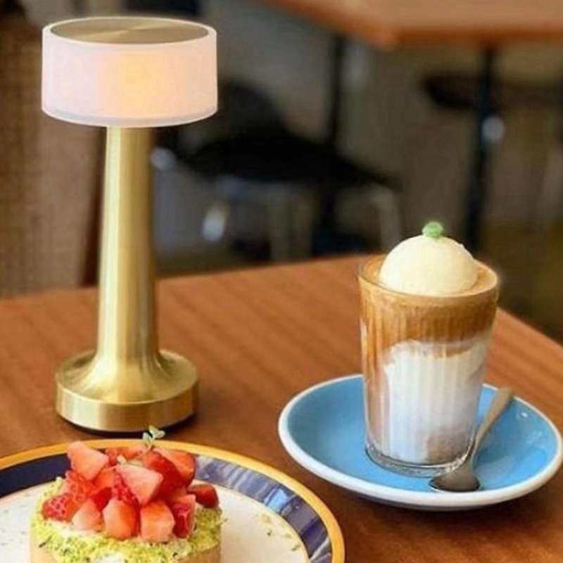 Press Sensor Table Lamps,desk Lamp,rechargeable Led Stand,golden