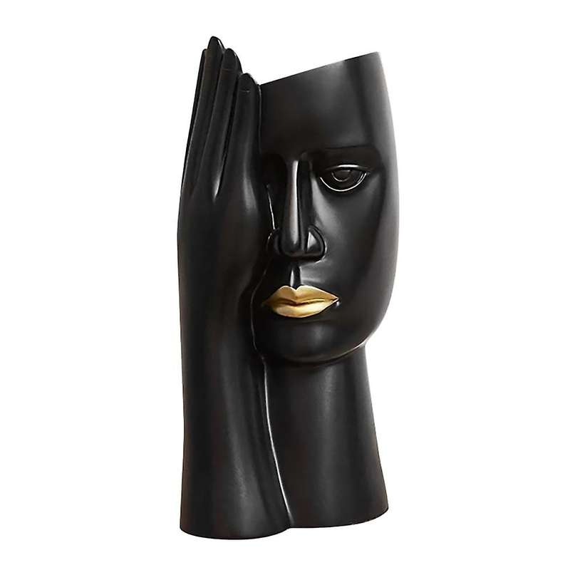 1pcs Creative Art Human Face Vase Flower Pot Flower Arrangement ,a