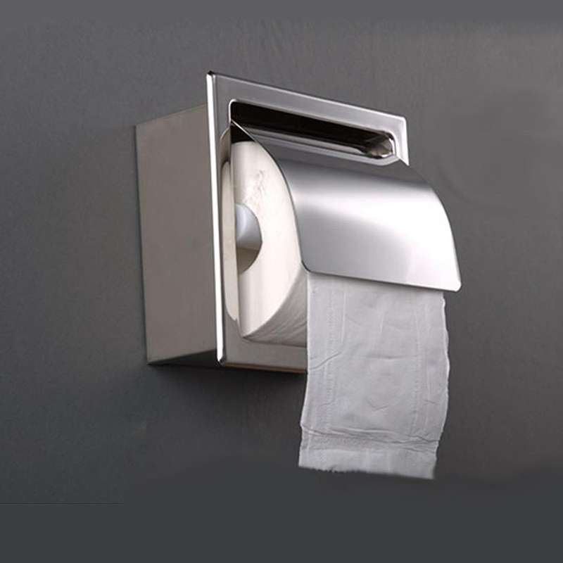 Stainless Steel Recessed Toilet Paper Modern Toilet Paper Holder