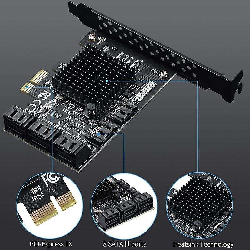 Pcie Sata Card 8 Port, Sata 3.0 Pcie Card, Upport 8 Sata 3.0 Devices