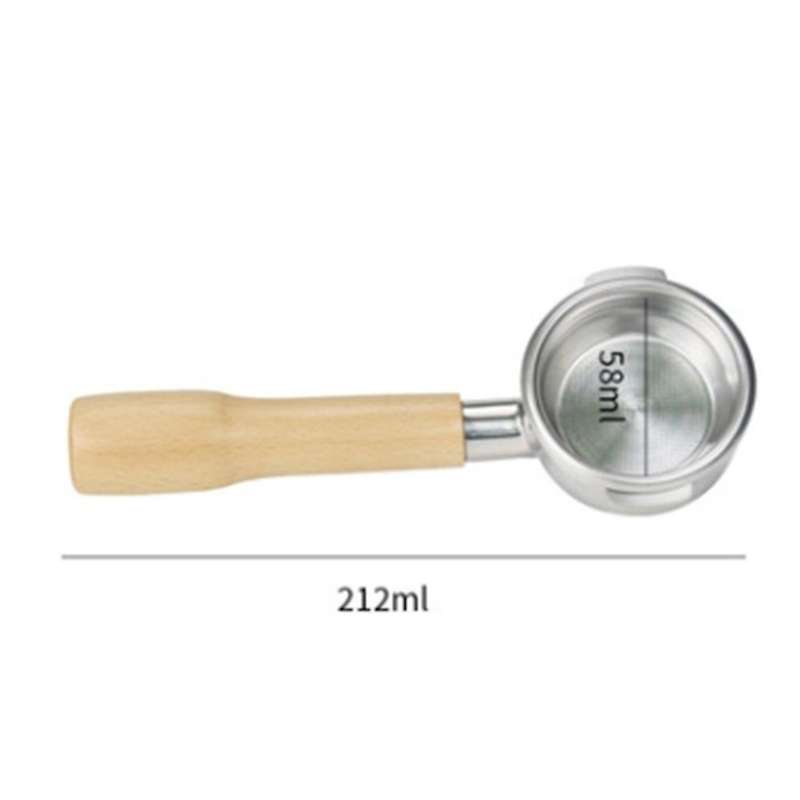 58mm Bottomless Espresso Portafilter for Breville,beech Handle