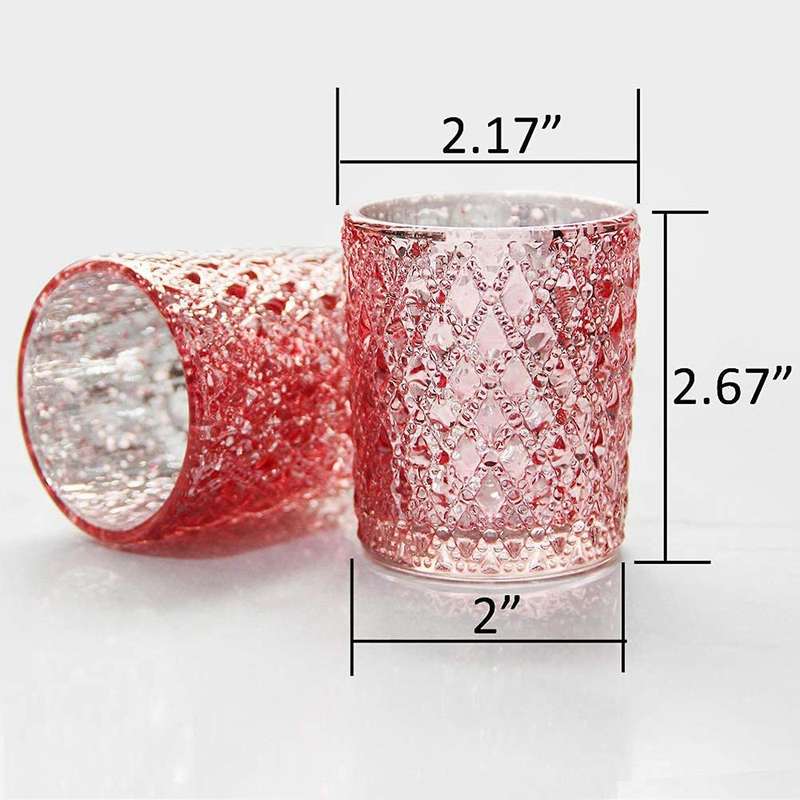 Beautiful Votive Candle Holders, Mercury Glass Tealight Holder,pink