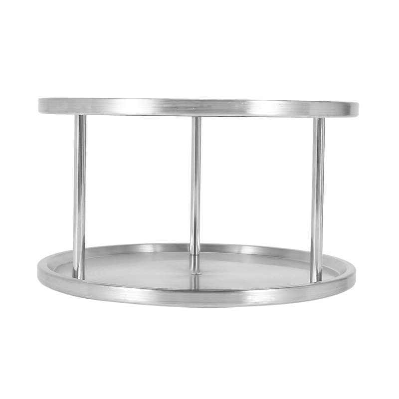 Spice Rack Stainless Steel 360 Degree Turntable 2 Stand
