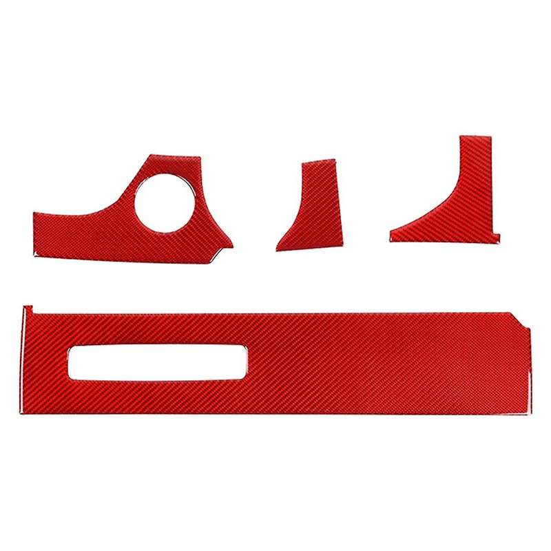 Center Console Stickers for Dodge Ram 1500 2018-2021,red Carbon Fiber