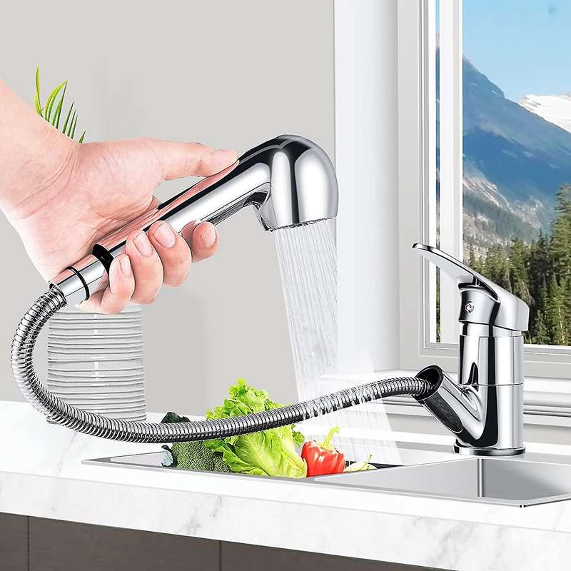 Kitchen Tap Extendable 360 Rotatable Sink Tap 2 Modes Mixer Tap