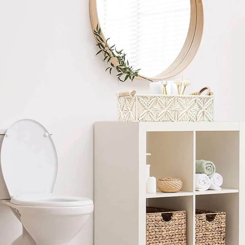 Macrame Storage Basket for Organizing Woven Decorative Basket 2pcs
