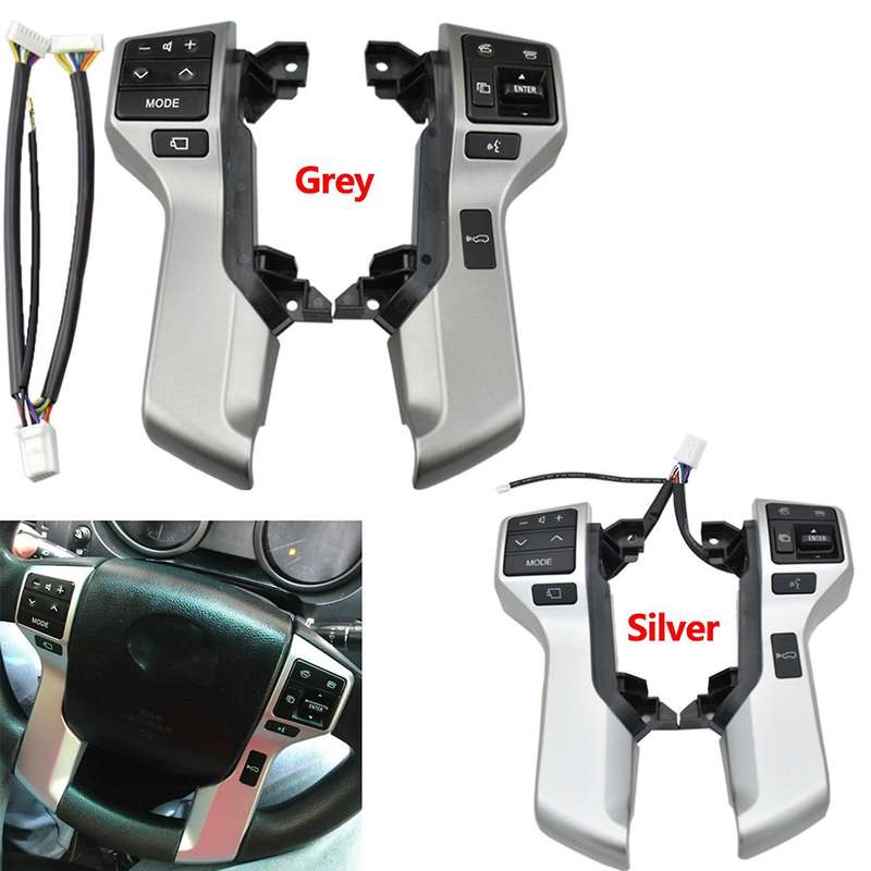 Steering Wheel Control Switch for Toyota Land Cruiser Prado Silver