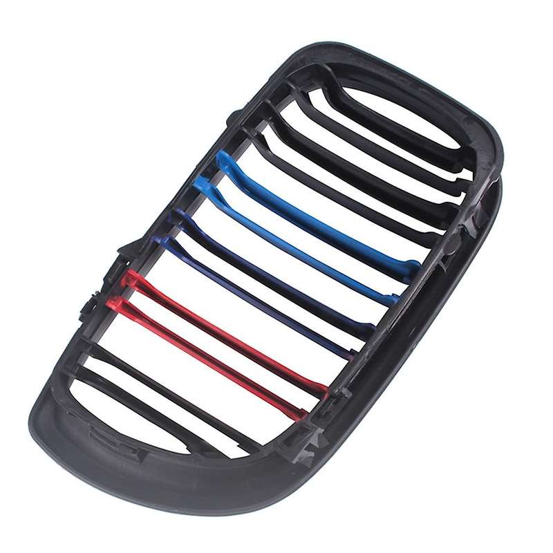 Front Hood Kidney Double Line Grill For-bmw E46 4d 3 Series 2002-2004