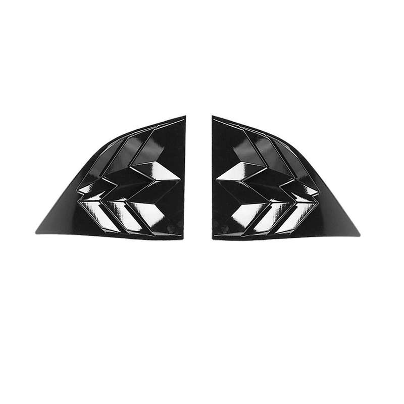 Car Side Window Scoop Louvers Trim for Dodge Challenger Black