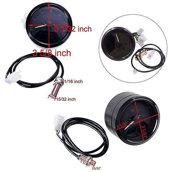 Universal Motorcycle Lcd Digital Meter Odometer Tachometer
