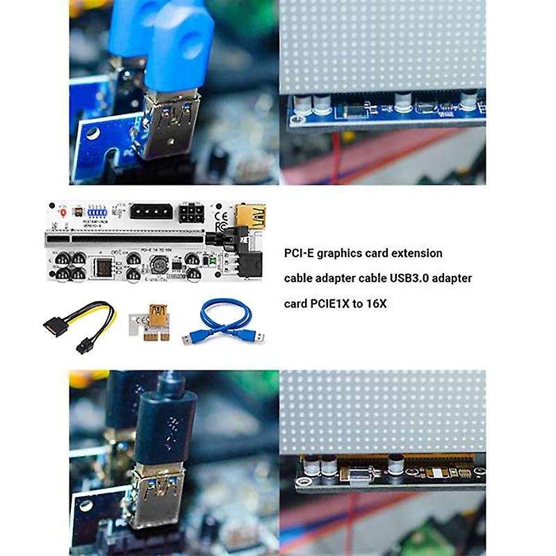 6 Pack Ver010-x Pcie Riser for Btc Gpu Adapter Card with Thermal Pad