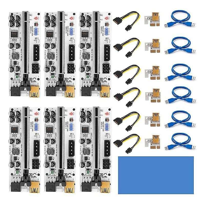 6 Pack Ver010-x Pcie Riser for Btc Gpu Adapter Card with Thermal Pad