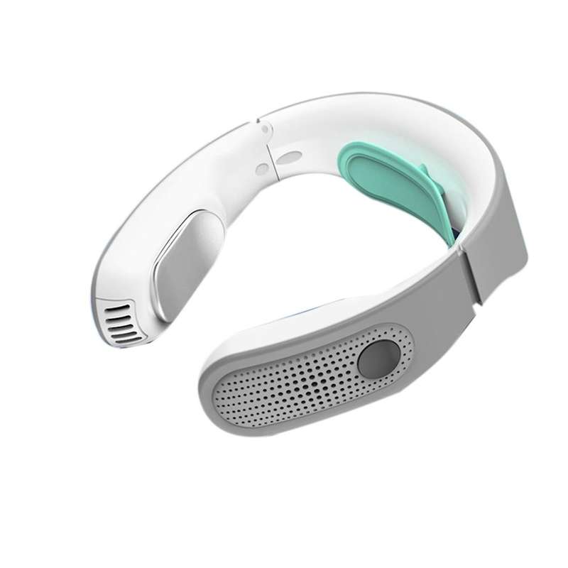 Portable Air Conditioner Neck Fan, Wearable, for Travel, Office Grey