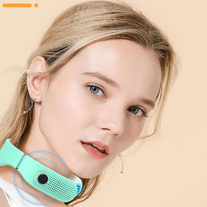 Portable Air Conditioner Neck Fan, Wearable, for Travel, Office Grey