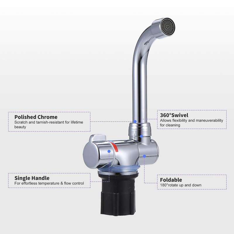 Foldable Faucet 360rotation Bar Sink for Rv Caravan Camper G9/16