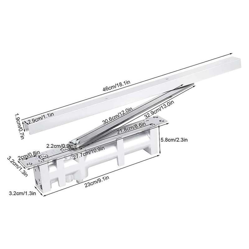 Hydraulic Buffer Adjustable Closers Aluminum 75kg Hardware Fittings