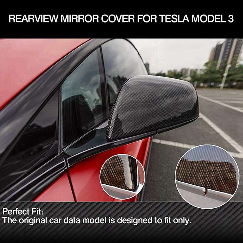 Car Rear View Mirror Decoration Cover Cap for Tesla Model-x- 2019