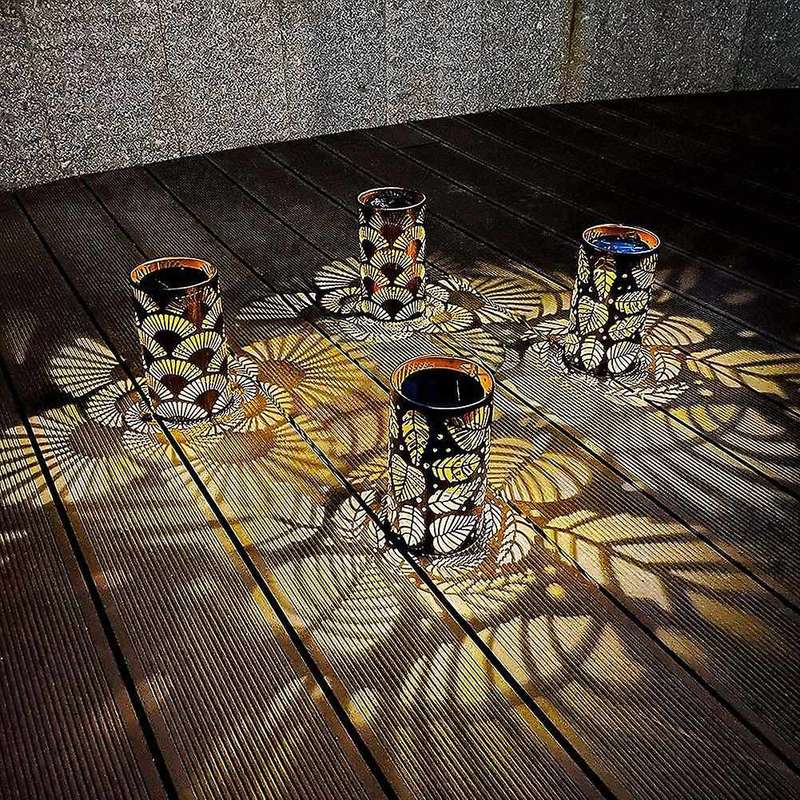 4 Pack Solar Lights for Patio Landscape Courtyard Lawn Tabletop