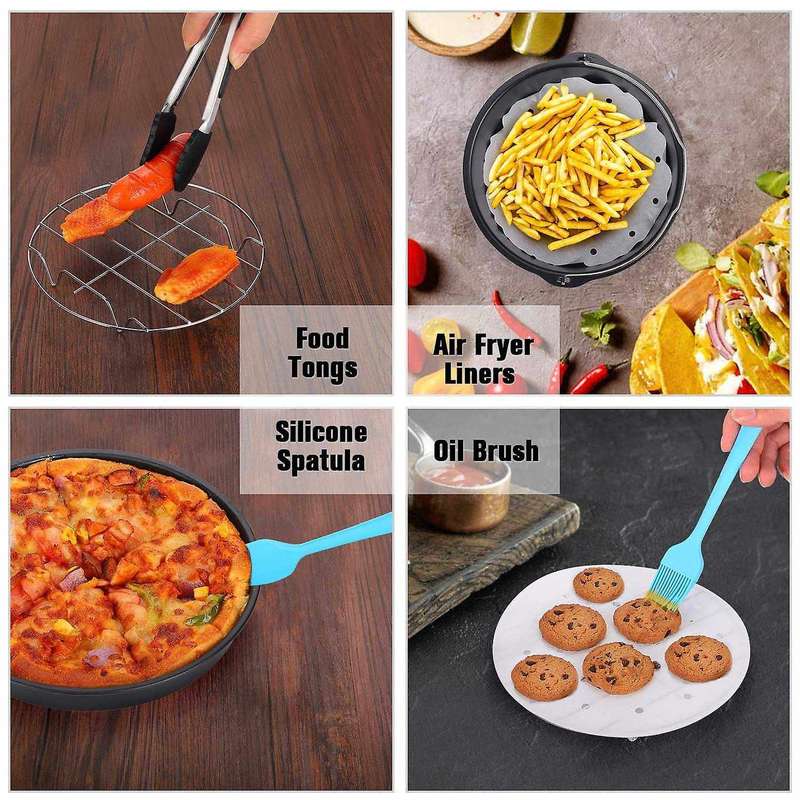 8 Inch Air Fryer Accessories Fits All 4.2 Quart-5.8 Quart Air Fryer