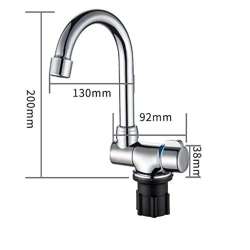 360 Degree Rotation G1/2 Thread Single Handle Copper Faucet for Boat