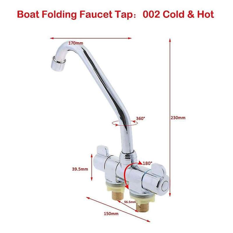 Folding Faucet Water Tap 360 Degree Cold and Hot Water for Home