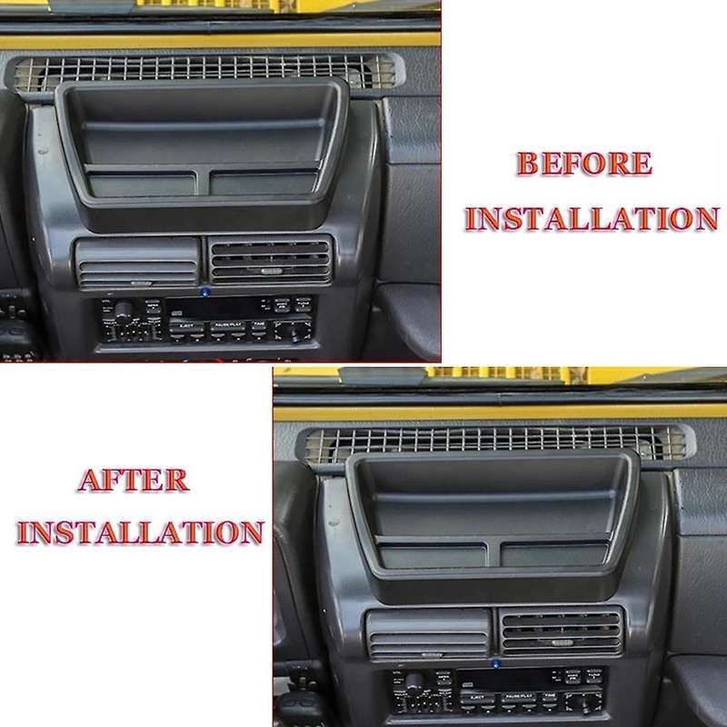 2pcs Car Console Dashboard Storage Box for Jeep Wrangler Tj 1997-2006