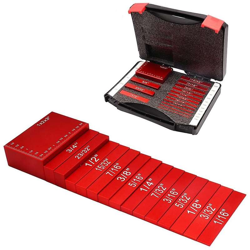 15pcs Setup Blocks Set, for Router and Table Saw Accessories Red