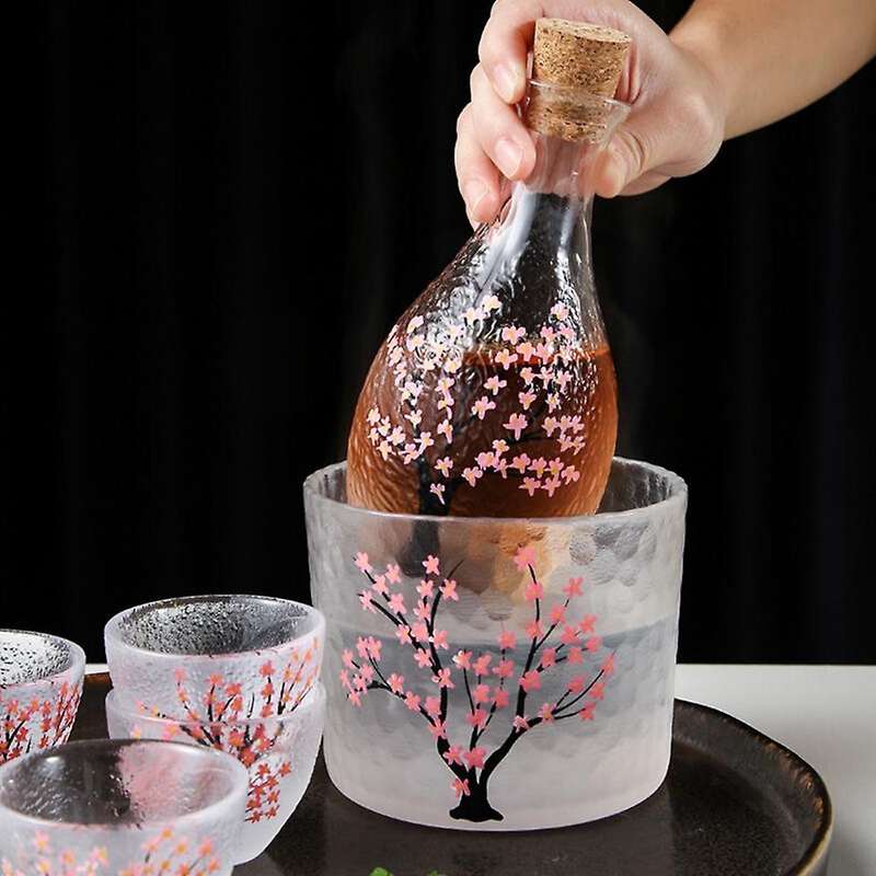 Lead-free Glass Japanese Style Clear Wine Pot for White Wine Pot