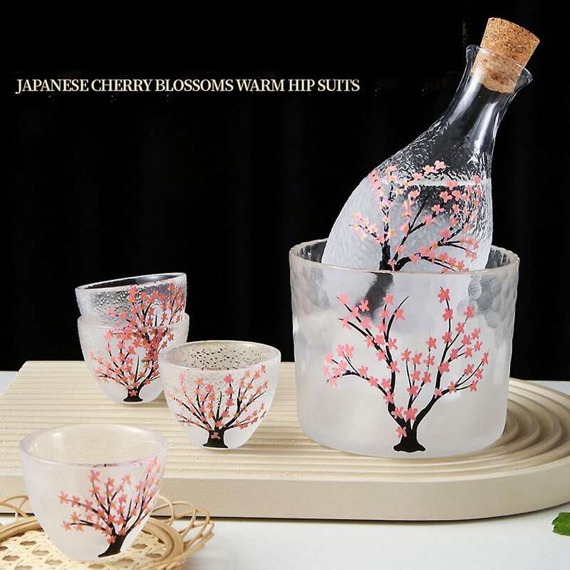 Lead-free Glass Japanese Style Clear Wine Pot for White Wine Pot