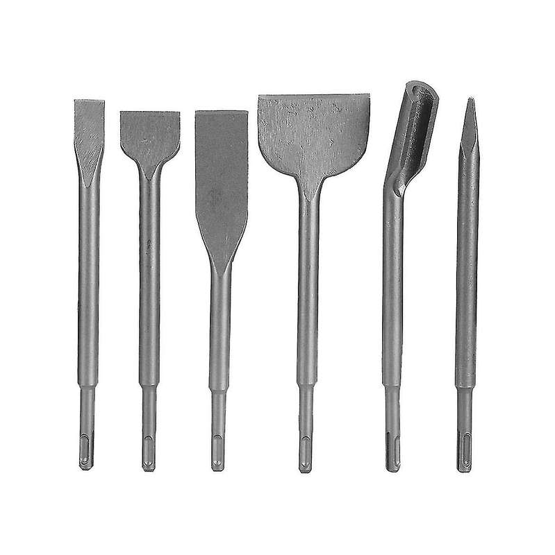 6 Pieces 40cr Rotary Hammer Chisels, Sds Plus for Concrete Wall