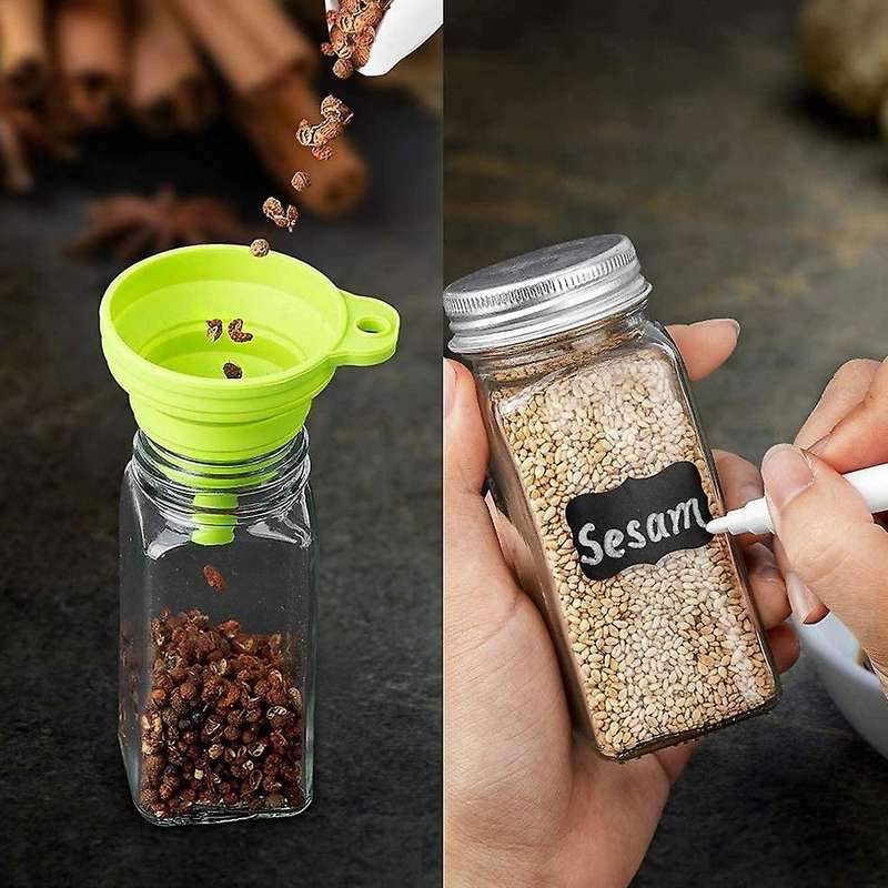 Spice Jars Set with Lids - 120 Ml Container for Storing Spices