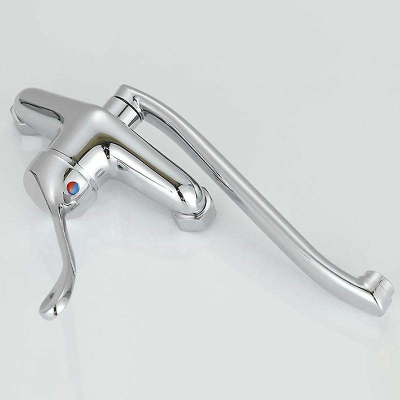 Kitchen Faucet Single Hole Sink Basin Long Spout Sprayer Head Chrome