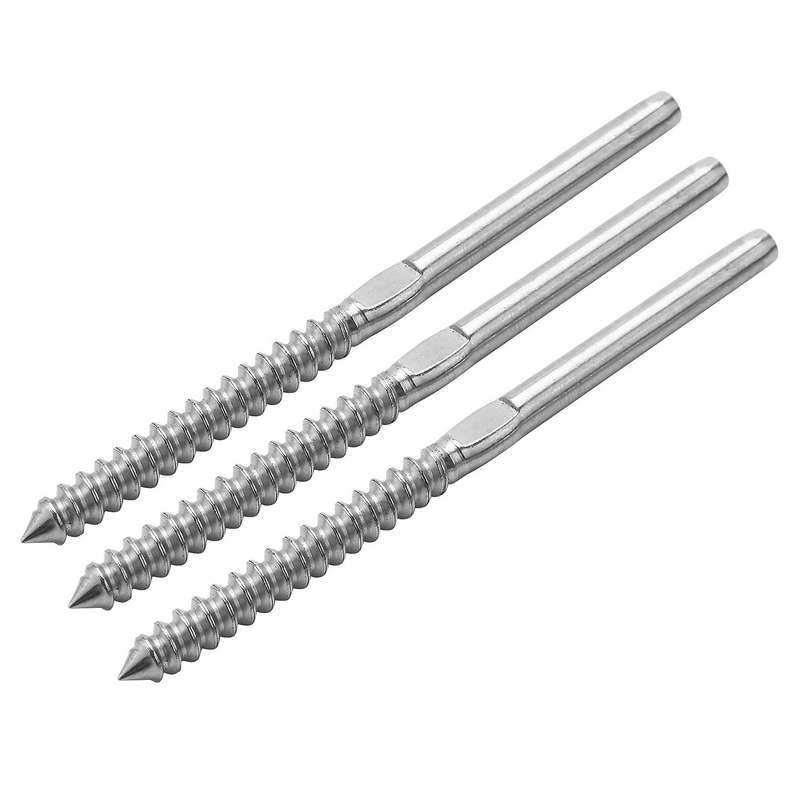 36 Pairs Handed Thread Swage Lag Screws for Wood Post Of 1/8 Inch Kit