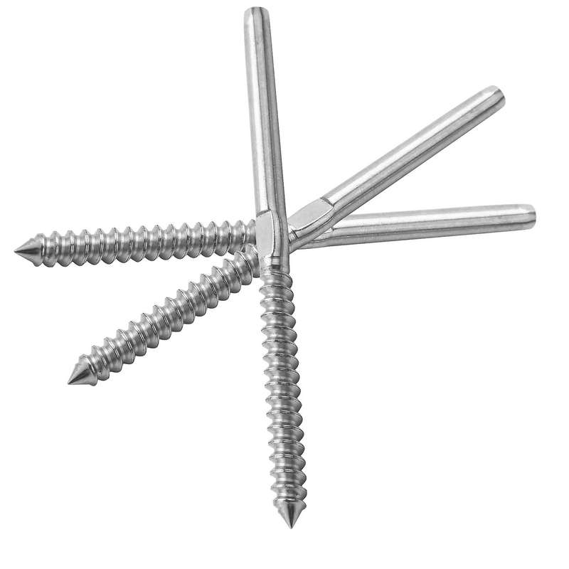 36 Pairs Handed Thread Swage Lag Screws for Wood Post Of 1/8 Inch Kit