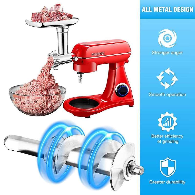 Metal Food Grinder Attachment for Phisinic & Kitchenaid Stand Mixer
