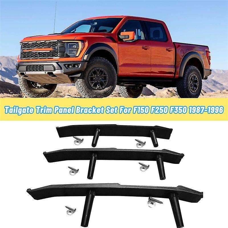 Car Tailgate Trim Panel Bracket Set for Ford F150 F250 F350 1987-1996