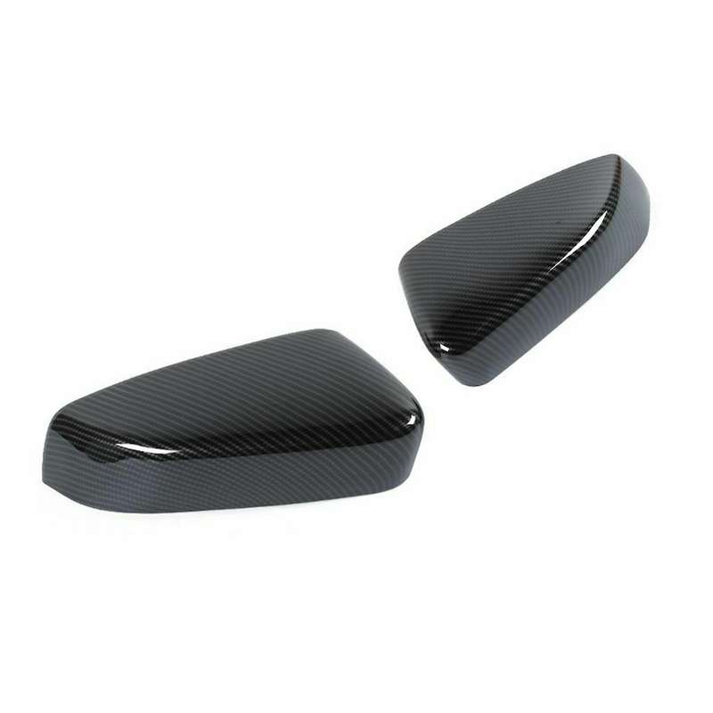 Side Door Mirror Covers Abs for Ford Mustang 2009-2013, Carbon Fiber