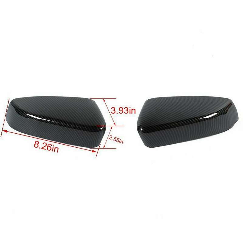 Side Door Mirror Covers Abs for Ford Mustang 2009-2013, Carbon Fiber