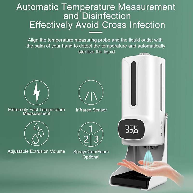 2 In 1 K9 Pro Plus Non-contact Digital Termometro Hand Washing 1200ml