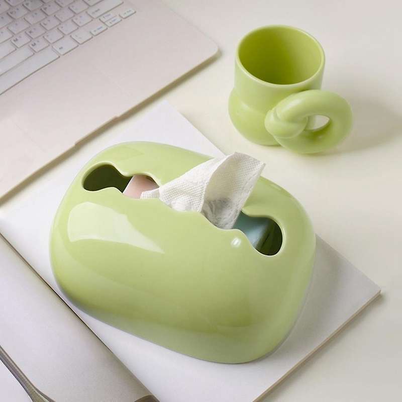 European Ceramic Tissue Box Creative Home Napkin Box Coffee C