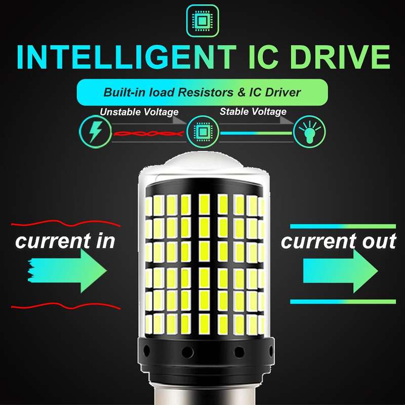20pcs Led Bulbs 1156 Bau15s Py21w Led 3014 144smd 24w 6000k