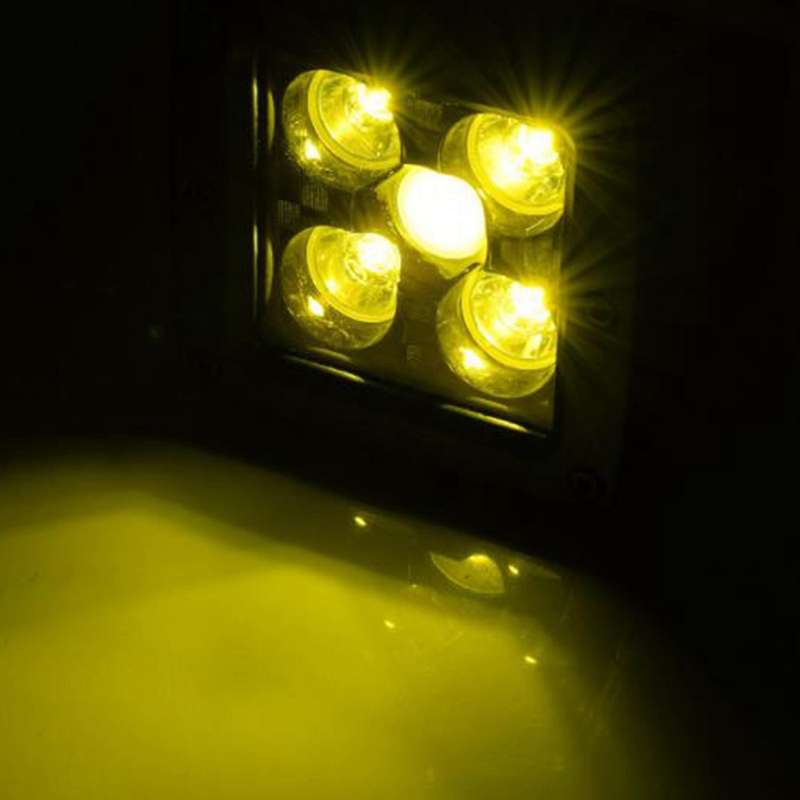 Square Fog Light Yellow Light for Car Truck Atv Trailer Motorcycle