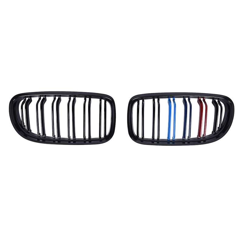 Front Hood Kidney Double Line Grill For-bmw 3 Series E90 09-12 Mstyle